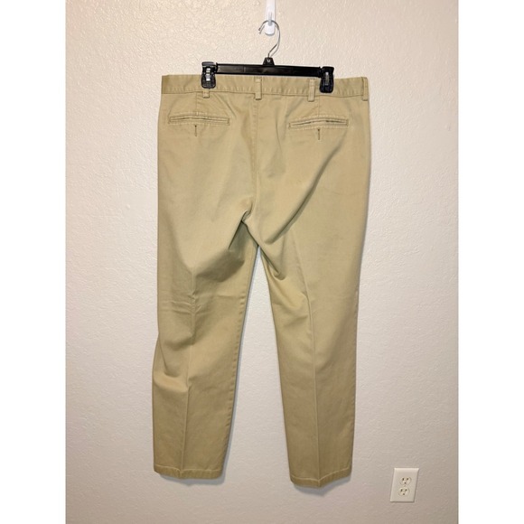 L.L. Bean Standard Fit Chino Pants Mens Size 36x32 Beige Cotton Casual - Picture 2 of 3